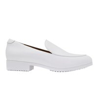 Shoes For Crews 55269 Riley Women's Size 6 1/2 Medium Width White Water-Resistant Soft Toe Non-Slip Dress Shoe