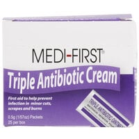 Medique 22373 Medi-First .5 g Antibiotic Cream Packet - 25/Box