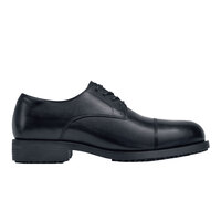 Shoes For Crews 8201 Senator Men's Size 7 1/2 Medium Width Black Water-Resistant Steel Toe Non-Slip Dress Shoe