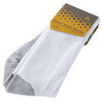 Ace S1731 Unisex L Medium Width White / Gray Over-Calf Sock