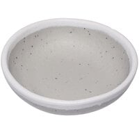 GET B-35-DVG Pottery Market 2.5 oz. Glazed Grey Melamine Ramekin with White Trim   - 48/Case