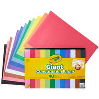 Crayola 990055 12 inch x 18 inch 12-Assorted Color Construction Paper - 48/Pack