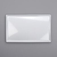 GET CS-1812-W Midtown 18" x 11" White Glazed White Rectangular Coupe Melamine Platter - 3/Case