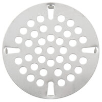 Advance Tabco K-410 Equivalent 3 1/2" Replacement Stainless Steel Strainer Plate for Twist and Lever Handle Drains