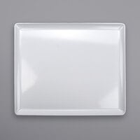 GET CS-1411-W Midtown 14" x 11 1/2" White Glazed White Rectangular Coupe Melamine Platter - 6/Case