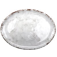 GET CS-1511-FM French Mill 15" x 11" Oval Melamine Platter - 6/Case