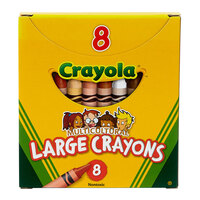 Crayola 52080W 8-Count Large Assorted Multicultural Crayon Tuck Box