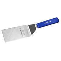 Dexter-Russell 19683H Sani-Safe Cool Blue 6 inch x 3 inch High Heat Blue Square Edge Solid Hamburger Turner