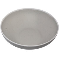 GET B-330-DVG Pottery Market 5.5 Qt. Glazed Grey Melamine Bowl with White Trim - 3/Case