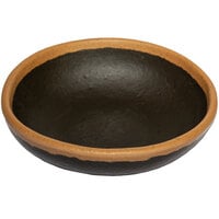 GET B-35-BR Pottery Market 2.5 oz. Glazed Brown Melamine Ramekin with Clay Trim   - 48/Case
