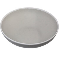 GET B-350-DVG Pottery Market 10 Qt. Glazed Grey Melamine Bowl with White Trim - 3/Case