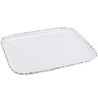 GET CS-119-UM Urban Mill 12 3/4" x 9 1/2" Irregular Rectangular Melamine Platter   - 12/Case