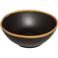 GET B-305-BR Pottery Market 1.5 Qt. Glazed Brown Melamine Bowl with Clay Trim - 12/Case