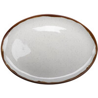 GET CS-1813-RM Rustic Mill 18" x 13" Glazed Irregular Oval Melamine Platter - 3/Case