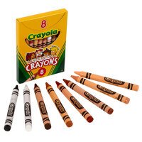 Crayola 52008W 8-Count Assorted Multicultural Crayon Tuck Box