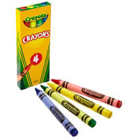 Crayola 520004 Classic 4-Count Assorted Crayon Tuck Box - 360/Case