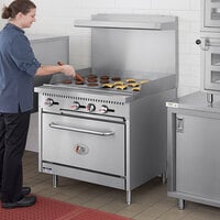 Cooking Performance Group S36-G36-N Natural Gas 36 inch Range with 36 inch Griddle and 1 Standard Oven - 90,000 BTU