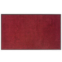 Lavex Janitorial 2' x 3' Crimson Washable Nylon Rubber-Backed Indoor Entrance Mat