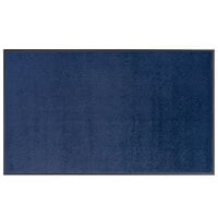 Lavex Janitorial 2' x 3' Blue Washable Nylon Rubber-Backed Indoor Entrance Mat