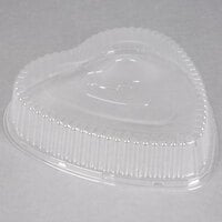 Durable Packaging P9701V Clear Dome Lid for Heart Shaped Foil Bake Pan - 100/Case