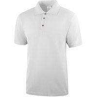 Henry Segal Men's Customizable White Short Sleeve Polo Shirt with 3 Wood Buttons - 2XL
