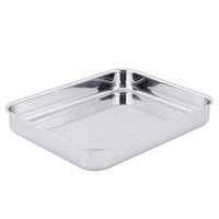 Vollrath 49432 Miramar Display 4.6 Qt. Tri-Ply Stainless Steel Roasting Pan - 14 11/16" x 11 13/16" x 2"