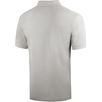 Henry Segal Men's Customizable Ash / Light Gray Short Sleeve Polo Shirt with 3 Wood Buttons - 6XL