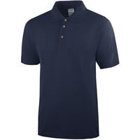 Henry Segal Unisex Customizable Navy Short Sleeve Polo Shirt with 3 Wood Buttons