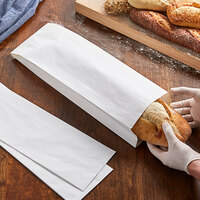 6 inch x 3 1/2 inch x 20 inch White Bread Bag - 1000/Case