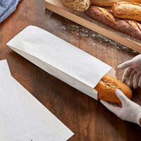 5 inch x 3 inch x 18 inch White Bread Bag - 1000/Case