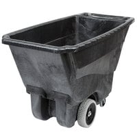 Rubbermaid 0.5 Cubic Yard Black Tilt Truck / Trash Cart with Hinged Dome Lid (450 lb.)