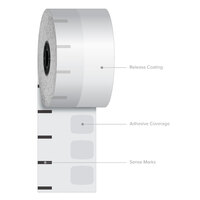 Iconex 2 1/4 inch x 270' Standard Sticky Media Linerless Receipt Paper Roll - 12/Case
