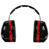 3M H10A PELTOR™ Optime™ 105 Black / Red Over-the-Head Earmuffs