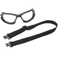 3M S1101SGAF-KT Solus 1000 Series Scotchgard Scratch Resistant Anti-Fog Safety Glasses Kit with Foam and Strap - Blue / Black with Clear Lens