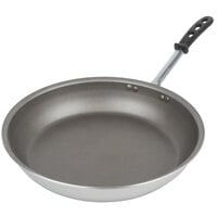 Vollrath 67814 Wear-Ever 14 inch Aluminum Non-Stick Fry Pan with PowerCoat2 Coating and Black TriVent Silicone Handle