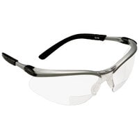 3M 11375-00000-20 BX Anti-Fog Reader Safety Glasses - Silver with Clear +2 Diopter Lens