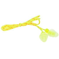 3M P3001 3M™ Tri-Flange™ Yellow Cloth Corded Premolded Earplugs - 100/Pack