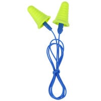 3M 318-1009 E-A-R™ Push-Ins™ Yellow / Blue Corded Foam Earplugs with Grip Rings - 200/Pack