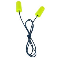 3M 311-4106 E-A-Rsoft™ Yellow / Black Metal Detectable Corded Foam Earplug - 200/Pack