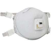 3M 8214 N95 Particulate Respirator with Cool Flow Valve, Foam Face Seal, Cake-Resistant Filters, and Nuisance Level Organic Vapor Relief - 10/Pack
