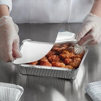 Choice 2.25 lb. Oblong Foil Container with Board Lid - 50/Pack