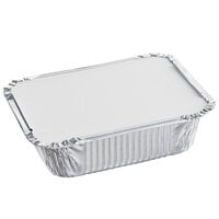 Choice 1 lb. Oblong Foil Container with Board Lid - 50/Pack