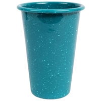 Crow Canyon Home K93TUR Stinson 14 oz. Turquoise Speckle Enamelware Tumbler