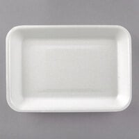 CKF 88102 (#2) White Foam Meat Tray 8 1/4 inch x 5 3/4 inch x 3/4 inch - 500/Case