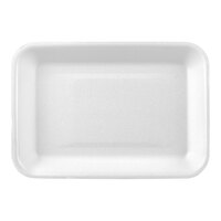 CKF 88102 (#2) White Foam Meat Tray 8 1/4 inch x 5 3/4 inch x 3/4 inch - 500/Case