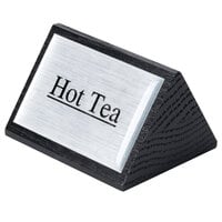 American Metalcraft SIGNHT1 Black Wood "Hot Tea" Sign