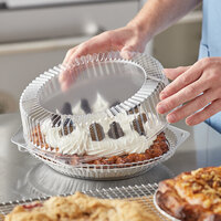 Choice 9 inch Clear Hinged High Dome Pie Container - 25