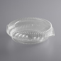 Choice 9 inch Clear Hinged Low Pie Container - 25