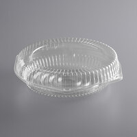 Choice 10" Clear Hinged Pie Container with Low Dome Lid