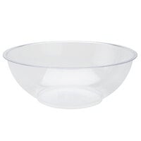 Fineline Settings B12160.CL Platter Pleasers 160 oz. Clear Smooth High Profile Plastic Bowl - 24/Case